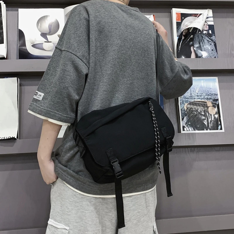 Crossbody mens ins Japanese Joker cross-bag students Korean leisure tooling postman small bag shoulder bag 240802