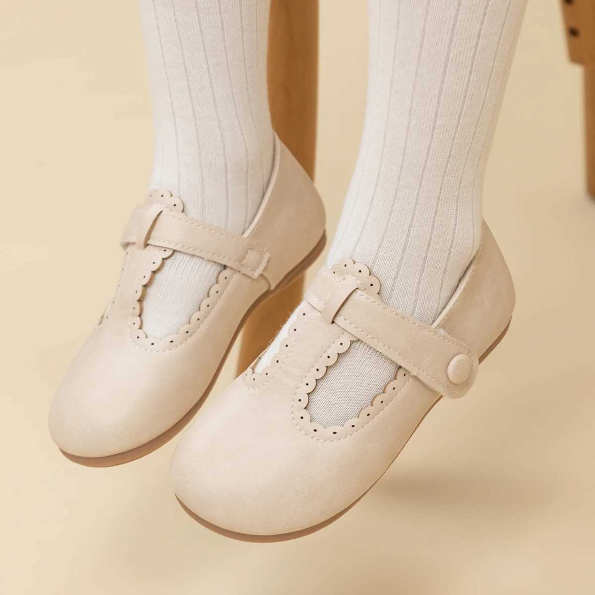 Sandals KIDSUN Toddler Little Girl Mary Jane Dress Shoes Ballet Flats for Kids Girl Party School Shoes Bowknot Princess Shoes H240805