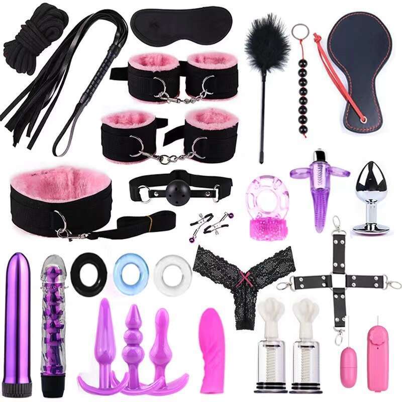 28 pc BDSM Bed Restraints for Sex Leather Bondage Restraints Kits Kinky Sex Toys Bondage kit for Couples Sex