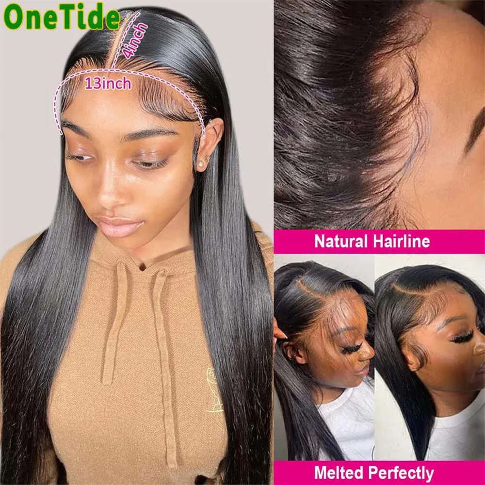 13X4 Front Straight Hair 13X6 Frontal Pre-Cut 4X4 Lace Human For Women Ready To Wear Closure Wig