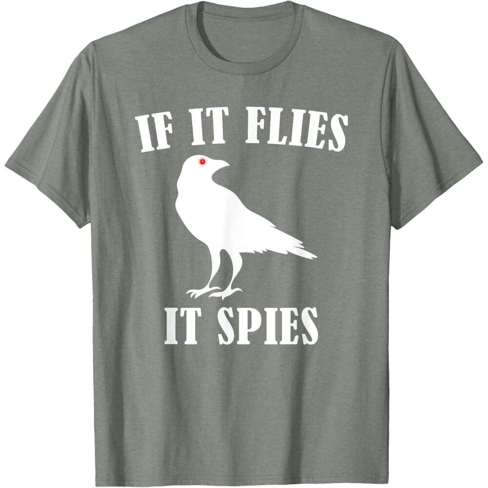 T shirt Mens Birds Spie Conspiracy Joke Meme Surveillance Womens T-Shirt shirts tshirt graphic tee Casual tops summer clothes Short sleeve Free shippi