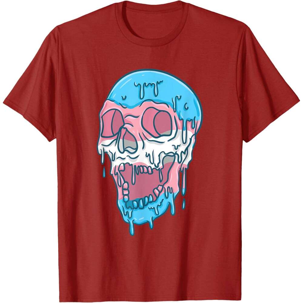 25ss T shirt Mens Dripping Trans Pride Skull Transgender T-Shirt shirts tshirt graphic tee Casual tops summer clothes Short sleeve Free shipping