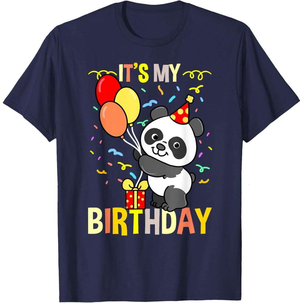 T shirt Mens Its My Birthday Panda Animal T-Shirt shirts tshirt graphic tee Casual tops summer clothes Short sleeve Free shipping
