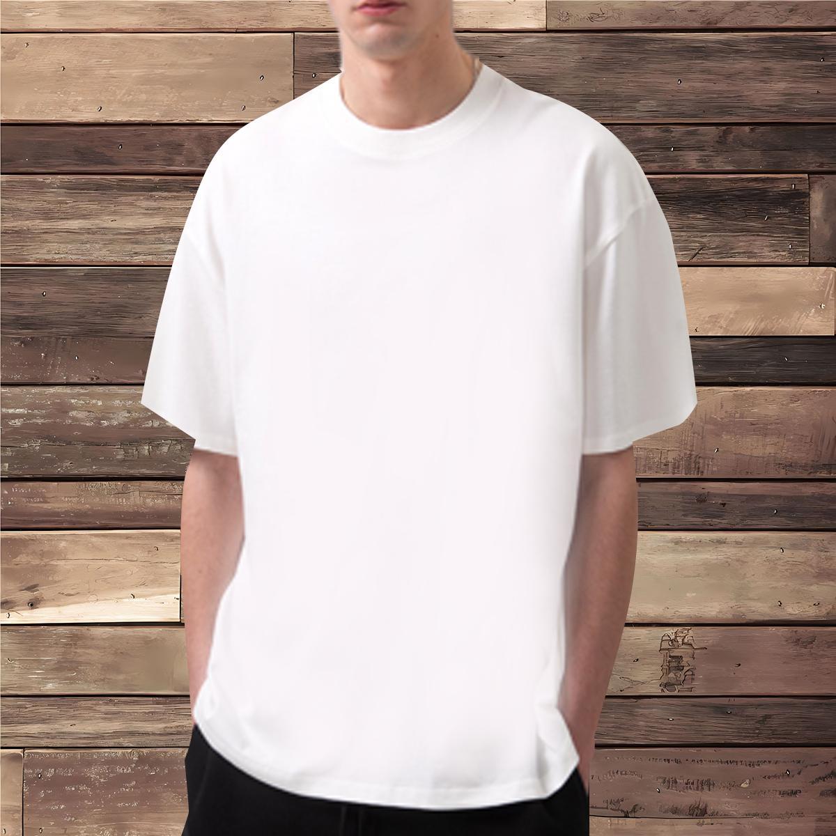 Classic T-Shirts for Men 230g 100% Cotton rose Casual Daily Wear Custom Anime Short Sleeve O-Neck Men Tees Casual New Tees Shirts