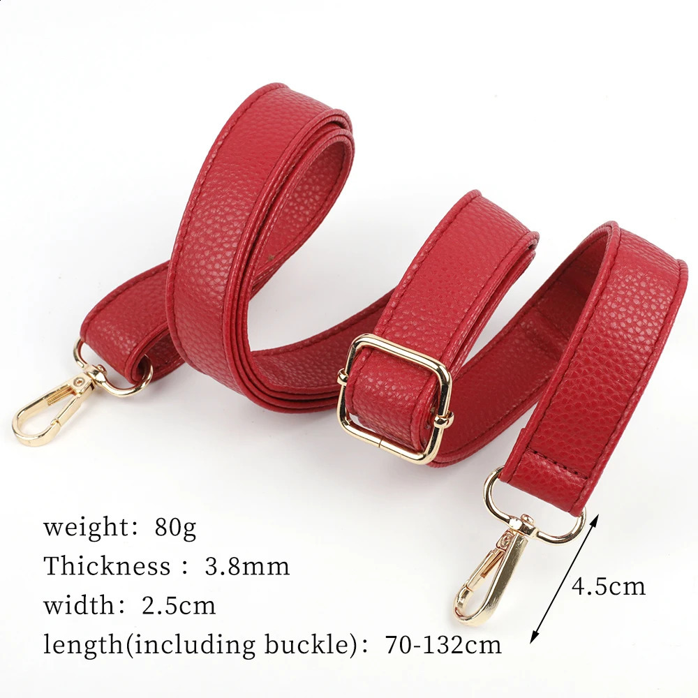130*2.5CM Adjustable Long Women Men Lady PU Leather Bag Strap Belt Replacement Shoulder CrossBody Bag Band Accessories Handle 240805