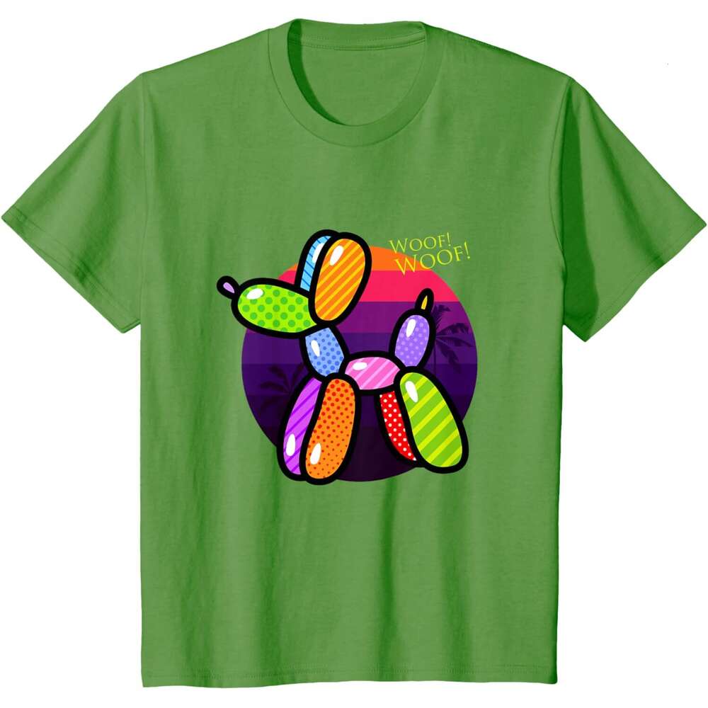 T shirt Mens Poodle Dog Balloon Animal Illustration Graphic Designs T-Shirt shirts tshirt graphic tee Casual tops summer clothes Short sleeve Free shi