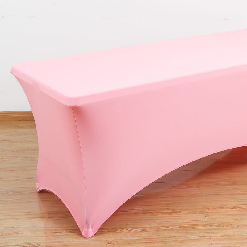 Elastic rectangular table cover, all inclusive tablecloth, outdoor wedding banquet event cocktail fan-shaped tablecloth, table cover