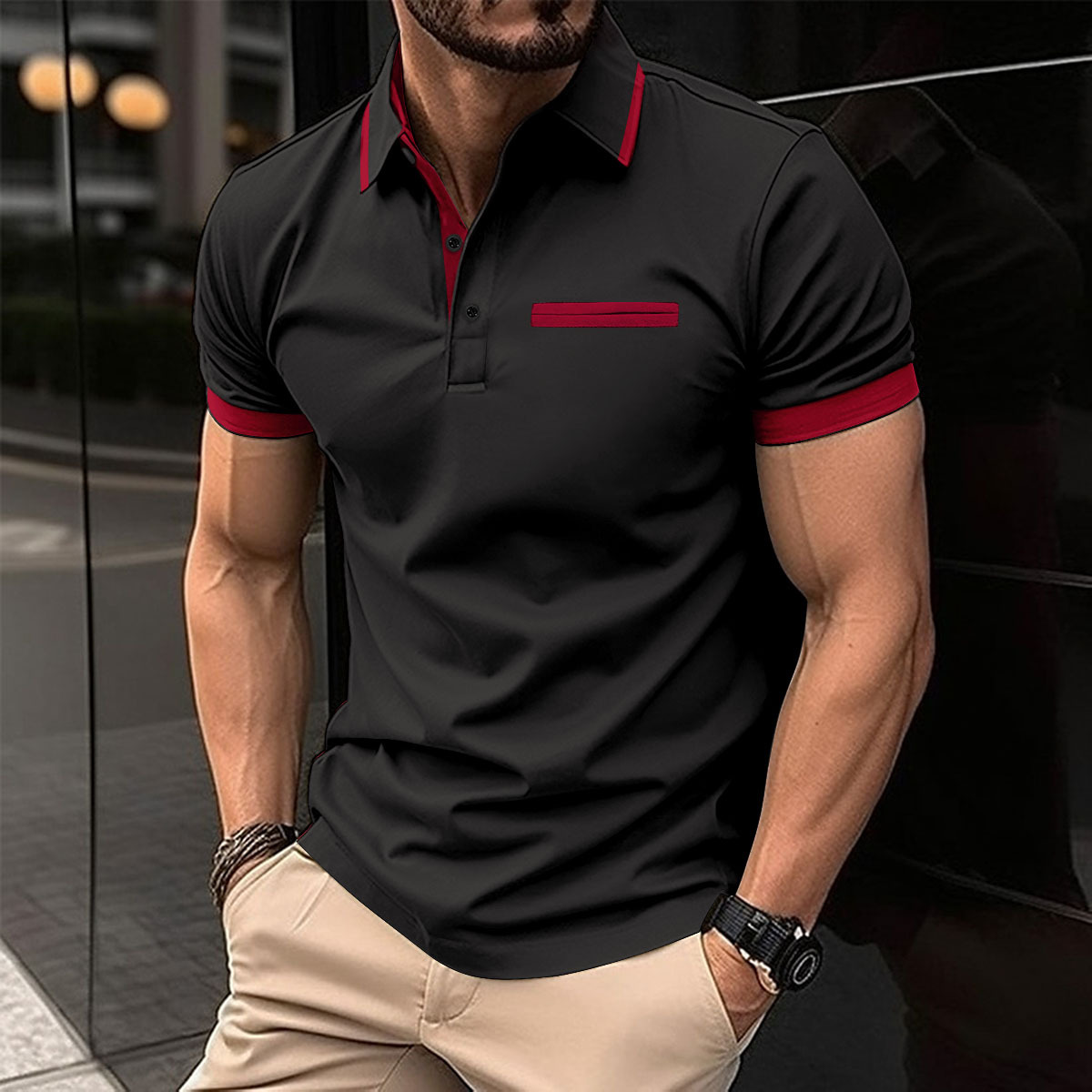 2023 Summer New Men's Short Sleeve Polo