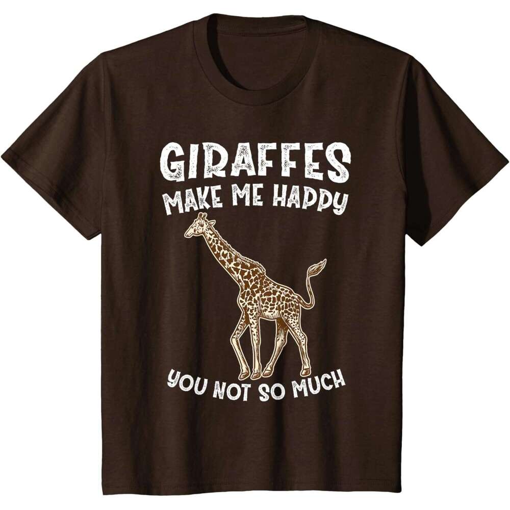 T shirt Mens Giraffes Make Me Happy You Not So Much T-Shirt shirts tshirt graphic tee Casual tops summer clothes Short sleeve Free shipping