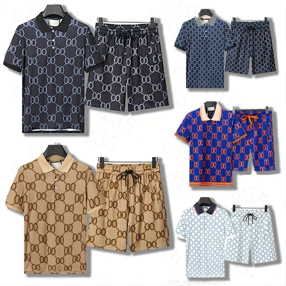 Designer Tracksuit Mens Shorts and t Shirt Set Polo Summer Man Beach Tracksuits Short Sleeved Suit JOVF CPPTВgUccIlInEssе5B47