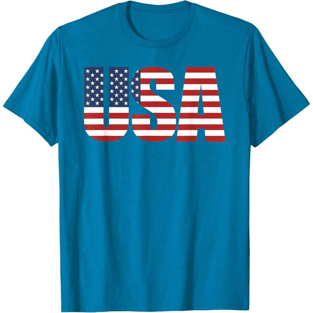 T shirt Mens USA Shirt Men Women Kids Patriotic American Flag 4th of July T-Shirt shirts tshirt graphic tee Casual tops summer clothes Short sleeve Fr