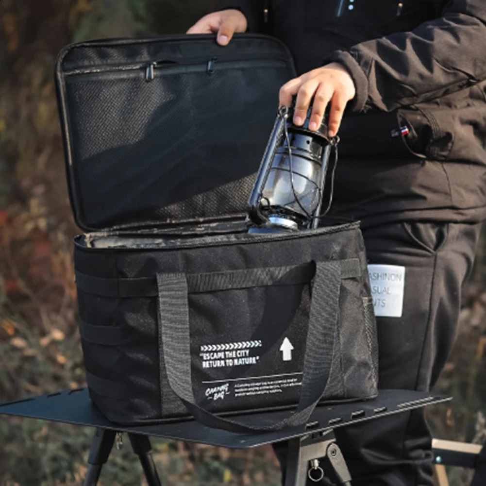 20 L New Outdoor Camping Storage Bag Cooler Lunch Box Thermal bag Travel Tableware Handbag Insulated for Picnic Tool 240802