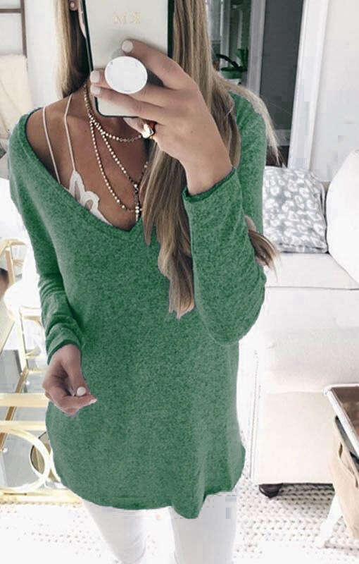 Autumn and Winter New Long Sleeved V-neck Knitted Sweater Top Womens Clothing Cardigan Fallautumn Sweater Long Sweaters Womens Designer Sweater