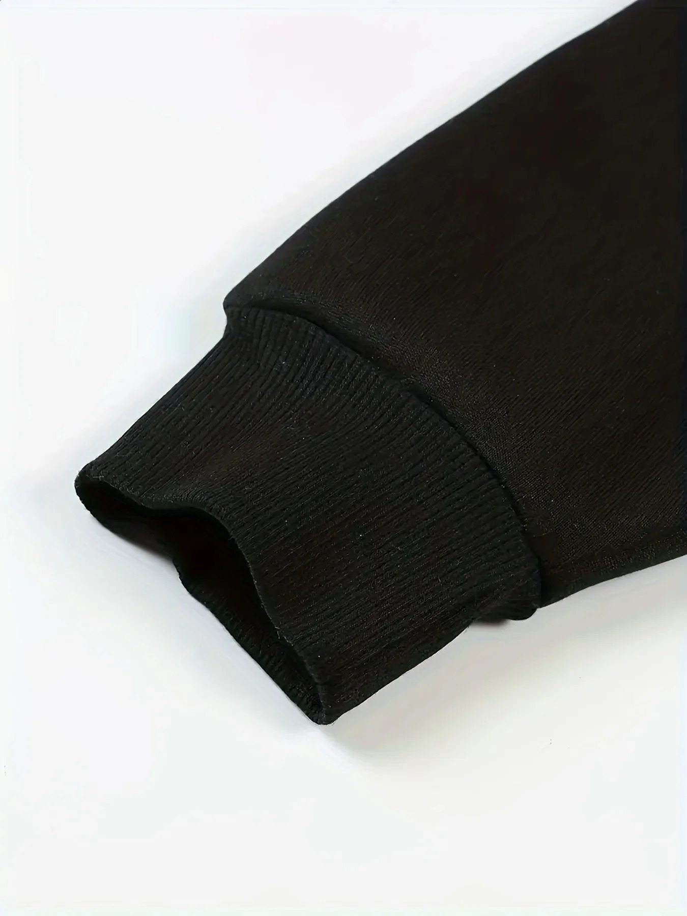 Womens Plush Sweater With Zipper Black 240813