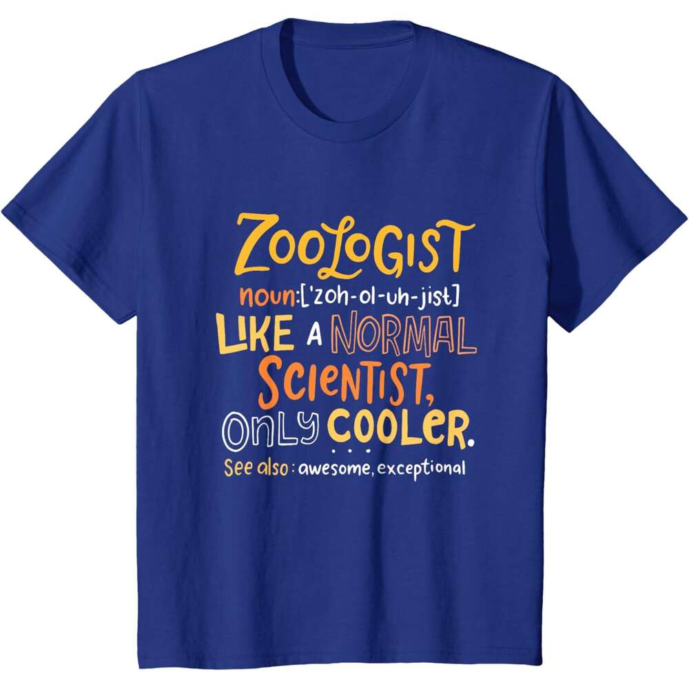 T shirt Mens Awesome Zoologist Definition Funny Zoology Science T-Shirt shirts tshirt graphic tee Casual tops summer clothes Short sleeve Free shippin