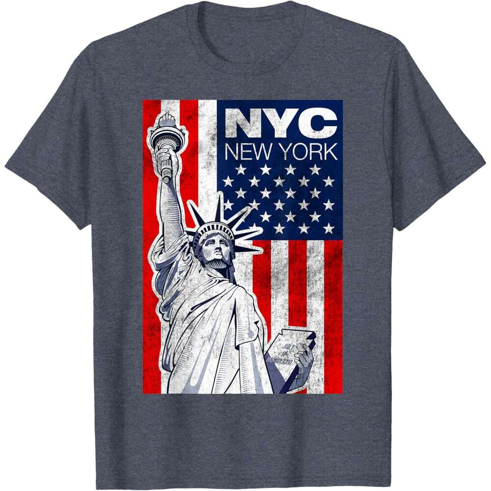 T shirt Mens New York City Graphic Tees - Novelty T-Shirts Cool Designs Statue of Liberty shirts tshirt graphic tee Casual tops summer clothes Short s