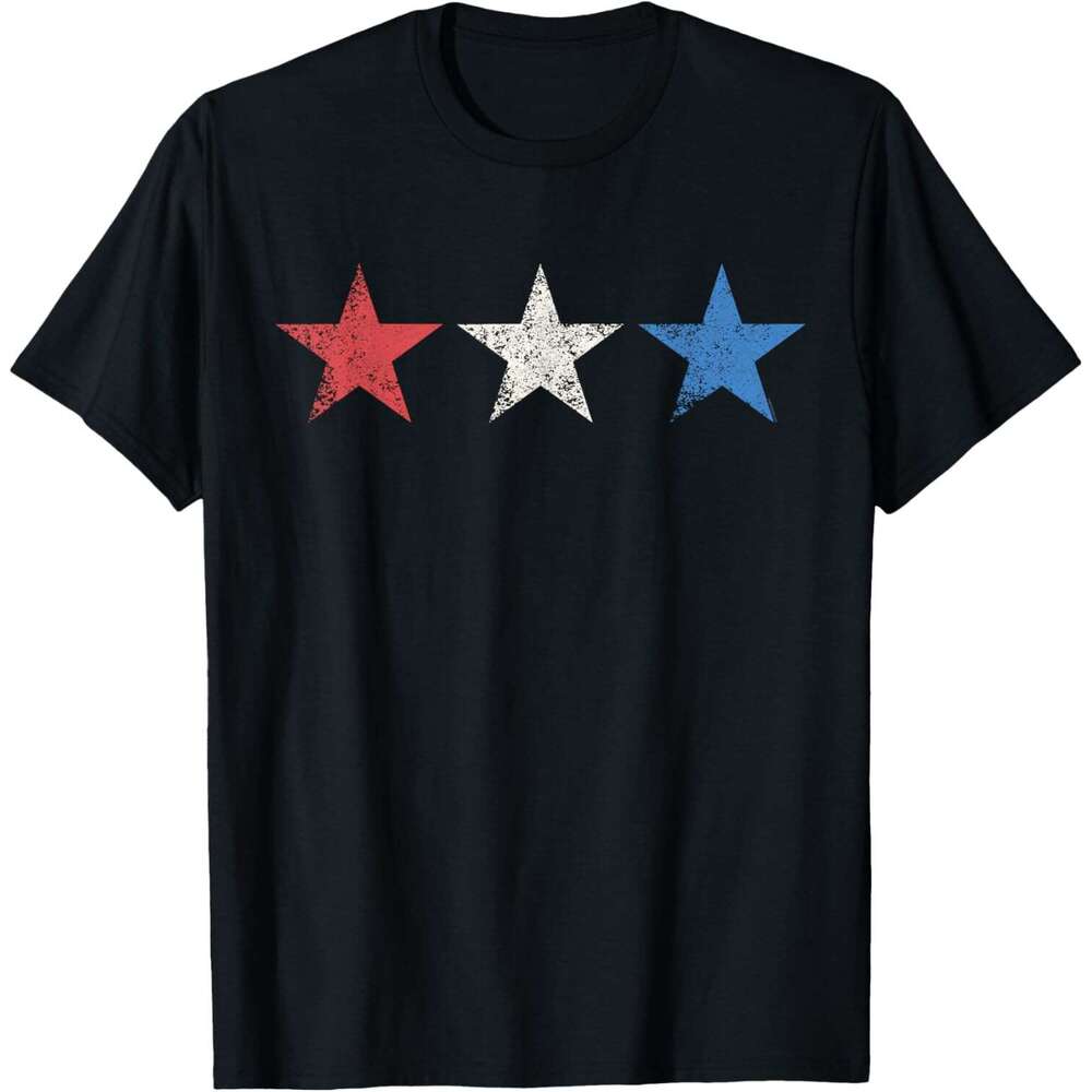 T shirt Mens July 4th Red White Blue Stars Cute USA Patriotic American T-Shirt shirts tshirt graphic tee Casual tops summer clothes Short sleeve Free 
