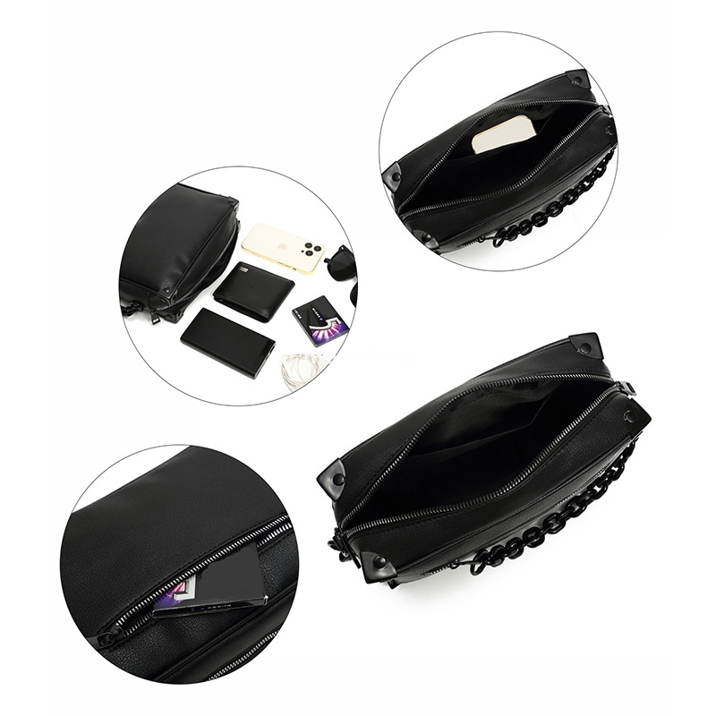 Men's single shoulder bag brand box bag trend personality girl crossbody bag fashion unisex single shoulder all match small square bag