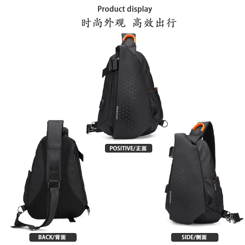Function crossbody bag men's bag new fashion large capacity single shoulder bag motorcycle backpack fashion brand chest bag outside