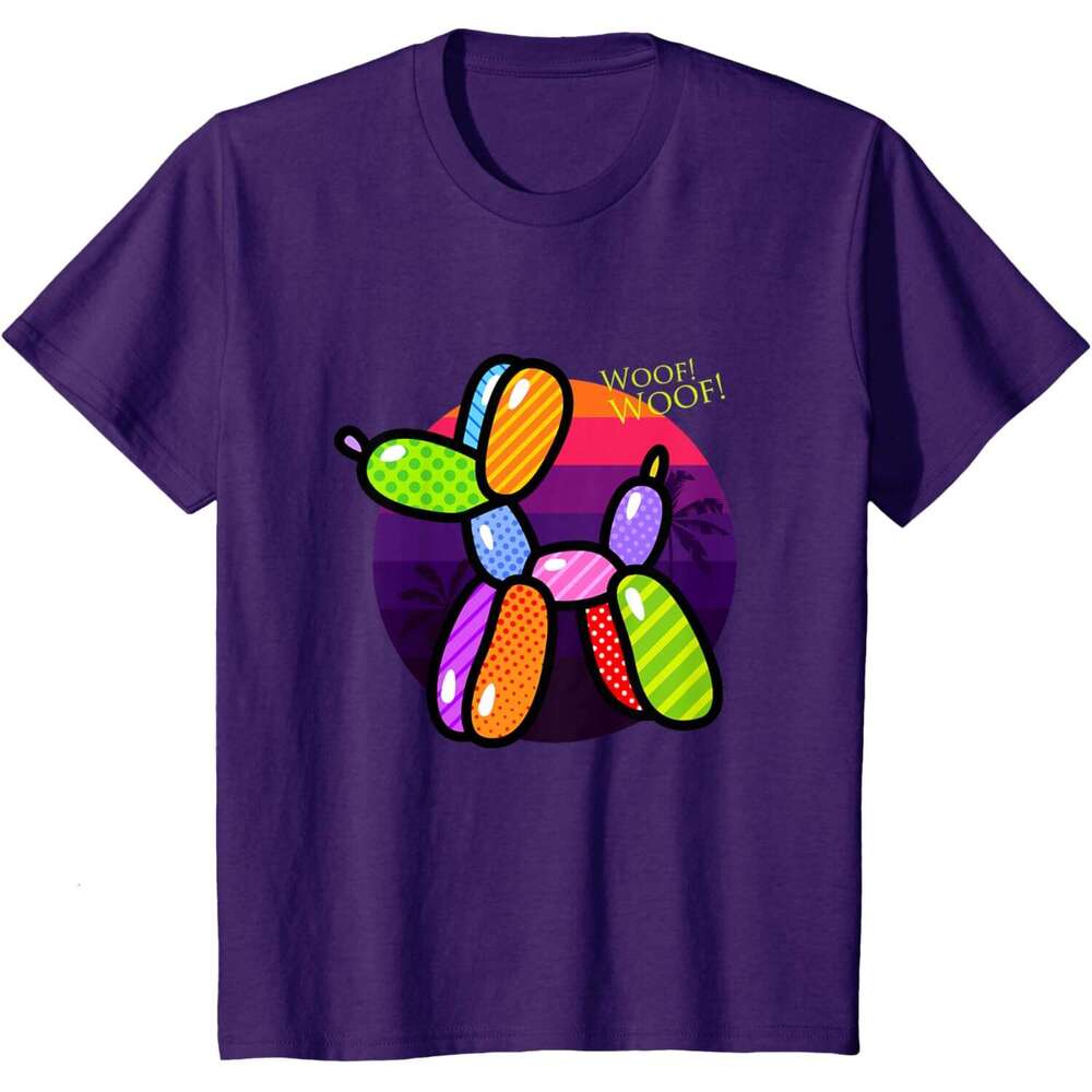 T shirt Mens Poodle Dog Balloon Animal Illustration Graphic Designs T-Shirt shirts tshirt graphic tee Casual tops summer clothes Short sleeve Free shi