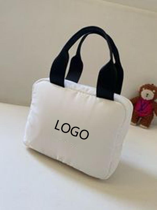 Designer White Handbag Letter Embroidered Camellia Soft Extra Large Makeup Washing Bag