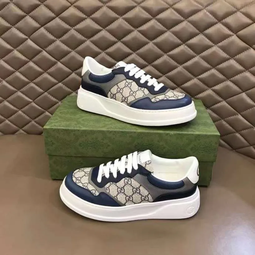 Famous Casual Shoes Screener Sneakers Italy Men Women Originals Low Top Blue Pink Brown Calfskin Platforms Designer Outdoor Running Fitness Sports Shoes Box EU 35-46