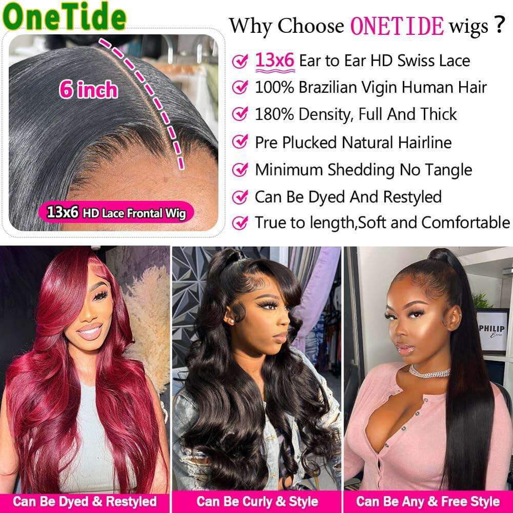 13X4 Front Straight Hair 13X6 Frontal Pre-Cut 4X4 Lace Human For Women Ready To Wear Closure Wig