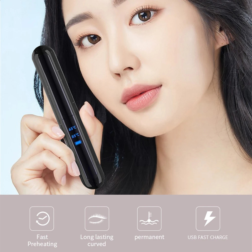 Easy to electrically heat eyelash curler rechargeable longlasting beauty 240729