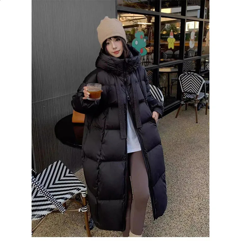 Cotton padded Jacket Womens Large Size High Quality Hoodie Parkas Long Coat Fashion w240824