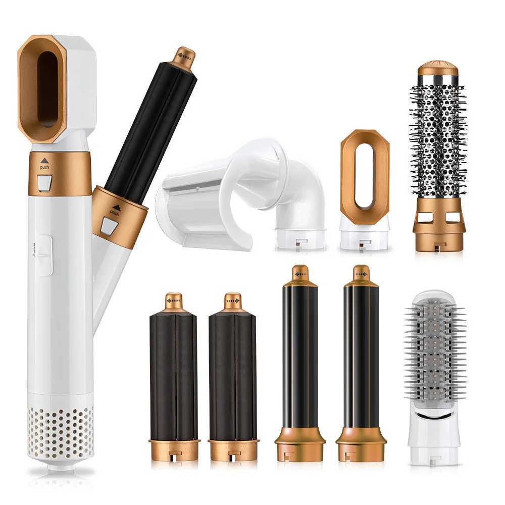 Dryers New 5 in1 Curg Iron Straightener With Brush Hairdryer For Dryer Hair Multi Styler G240805GO9H