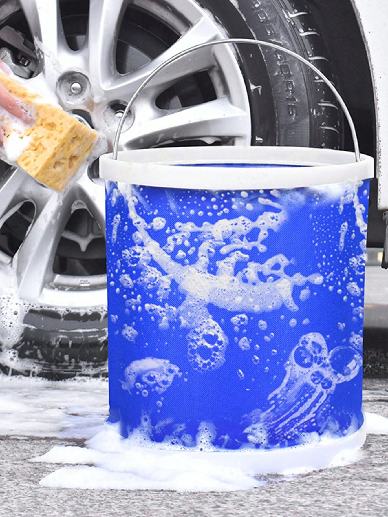 1pcs Car Folding Bucket Retractable Bucket Car Portable Car Wash Special Bucket Outdoor Travel Fishing Retractable Bucket