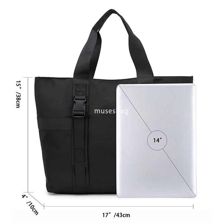 Men's handbag large capacity shoulder bag fashion Tote bag solid color waterproof travel bag students make-up bag day department