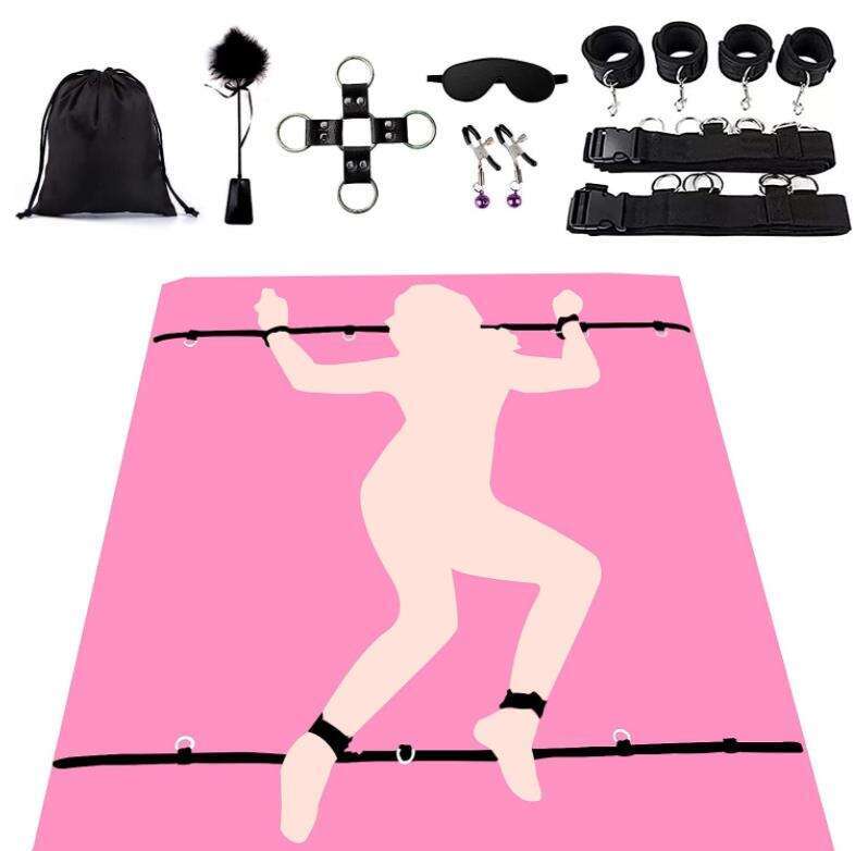 Bed Bondage Restraints Kit Sex Toys for Woman Sex Games Mattress Fetish Adjustable Bed Restraints Set SM for Couples Beginners%