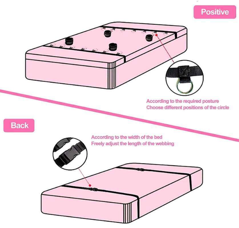 Bed Bondage Restraints Kit Sex Toys for Woman Sex Games Mattress Fetish Adjustable Bed Restraints Set SM for Couples Beginners%