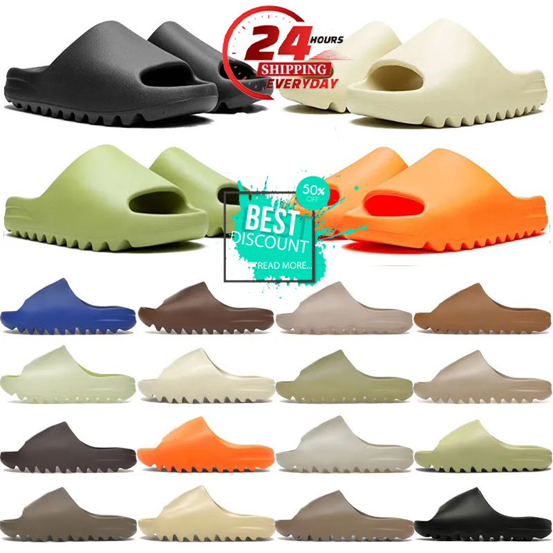Designer Slides Slippers Sandals Shoe Summer Beach Slipper Onyx Bone Black Grey Orange Soot Outdoor Fashion Slide Mens Womens Sandal trainers Slipper