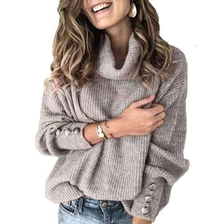 2024 Autumn/winter Womens Sweater High Neck Knitted Top Sweater Sweater Sweaters Women Designer Clothes Designer Sweater Women Polo Sweater Women Swee