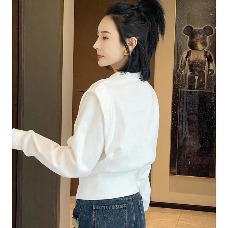 Fashion O-Neck Spliced Zipper Solid Color Sweatshirts Female Clothing Autumn Winter Loose Korean Tops Casual Sweatshirts 240805