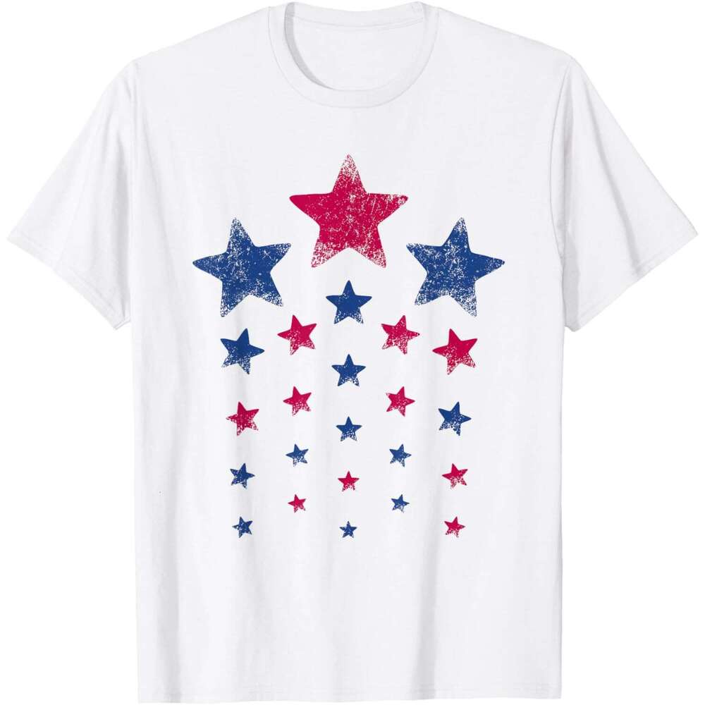 T shirt Mens 4th of July Shirts Women Men Kids Cute USA Patriotic Stars T-Shirt shirts tshirt graphic tee Casual tops summer clothes Short sleeve Free