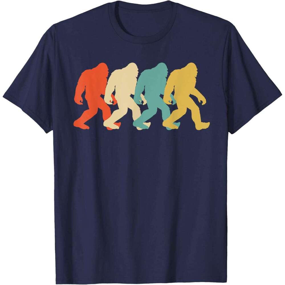 T shirt Mens Bigfoot Silhouette Retro Pop Art Sasquatch Graphic T-Shirt shirts tshirt graphic tee Casual tops summer clothes Short sleeve Free shippin
