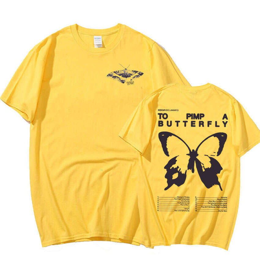 Lamar Kendrick To Pimp A Butterfly Graphic Tee Shirt Men's Rapper Hip Hop Trend Streetwear T-shirt Unisex Cotton Oversized Tees s