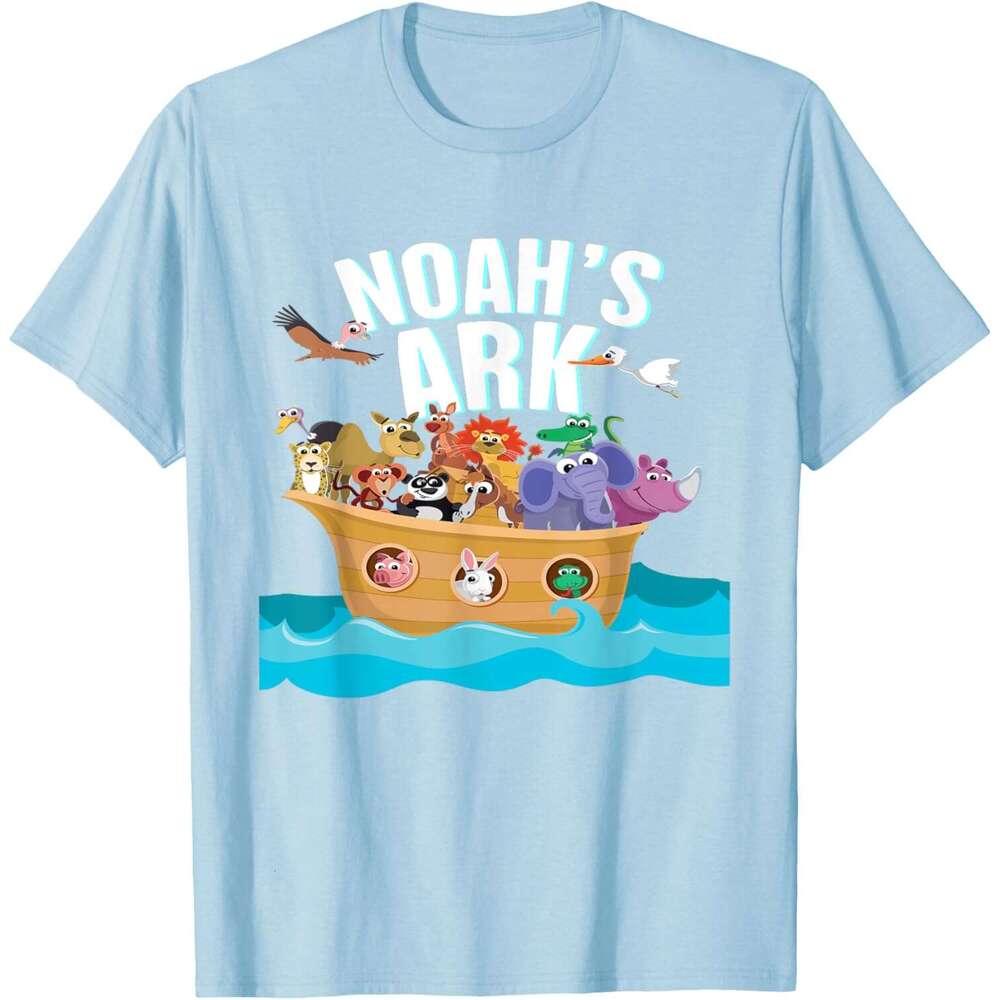 T shirt Mens Animal History Bible, Noah's Ark, Religion Comic Gift T-Shirt shirts tshirt graphic tee Casual tops summer clothes Short sleeve Free