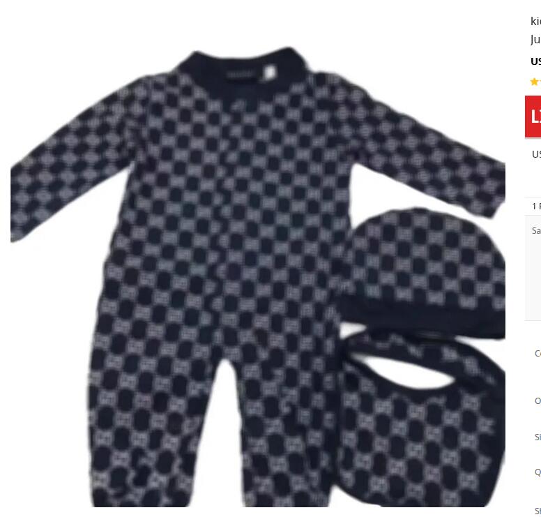 kids designer Romper baby boy girl Long sleeve crew neck cotton clothes newborn Children sweater one-piece onesies luxur letter Jumpsuits hat 3pc