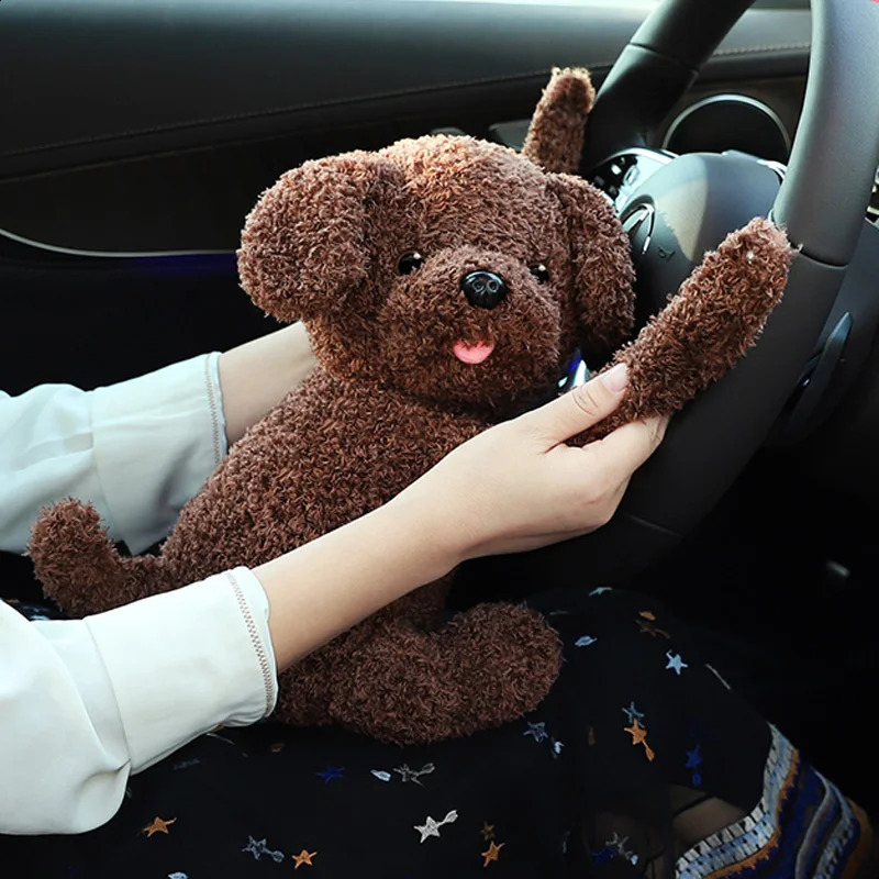 Tissue Box Cute Lovely Teddy Dog Plush Holder For Car Armrest Seat Creative Woman Accessories
