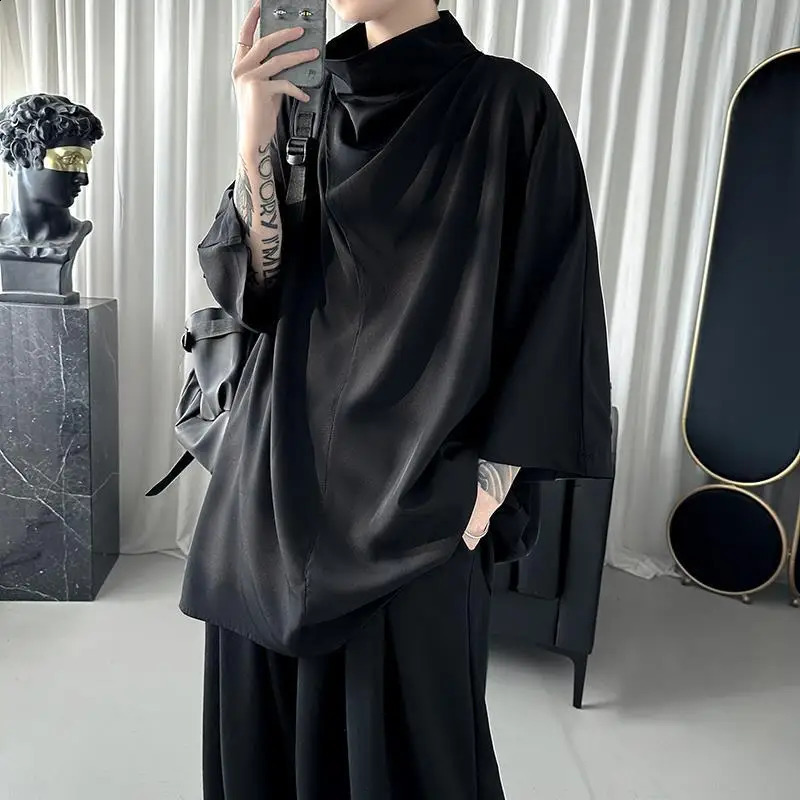 Y2k Black Harajuku Techwear Mens Clothing Stylish Gothic Punk Hip Hop Streetwear Creative Mens T Shirts Japanese Anime Clothes 240805