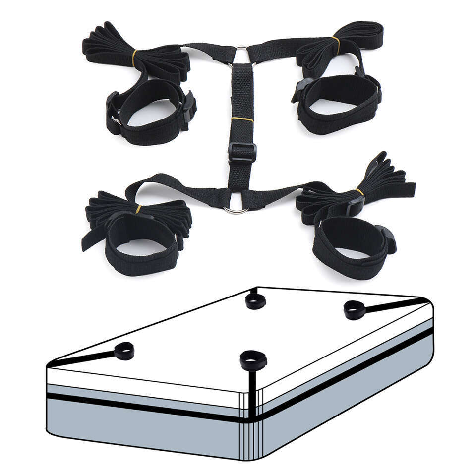 Bondage Gear Black Variety of Bed Restraint Design Bondage Belt Bondage Kits Sex Toys Adult juguetes sexuales