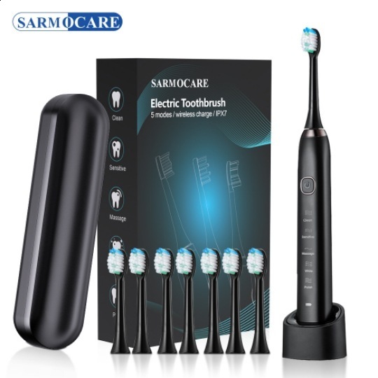 Sonic Electric Toothbrush 8 Brush Heads Smart Ultrasonic Dental Teeth Whitening Rechargeable Adult Tooth Brush 240418