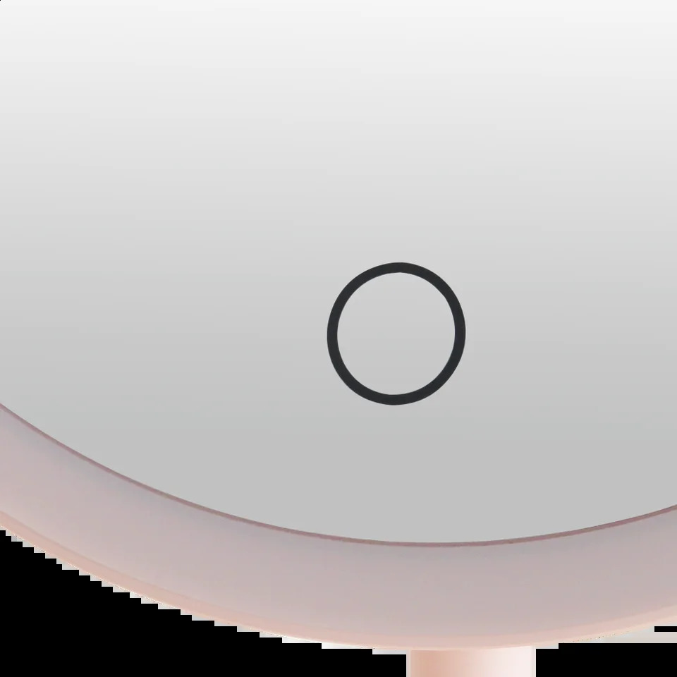 Makeup mirror with light white LED daylight makeup desktop detachable ode micro USB charging 240729