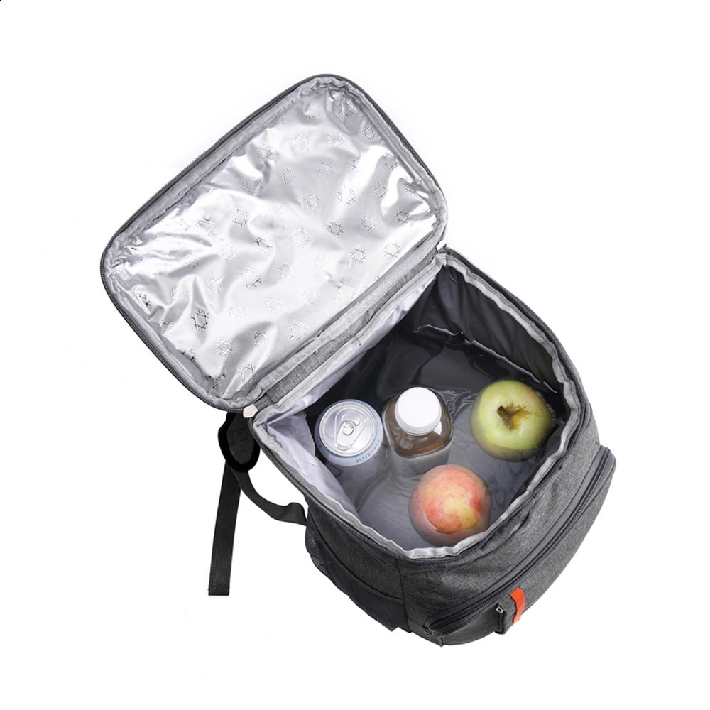 18L large capacity leak proof lunch backpack picnic cold and warm insulated bag outdoor storage 240828