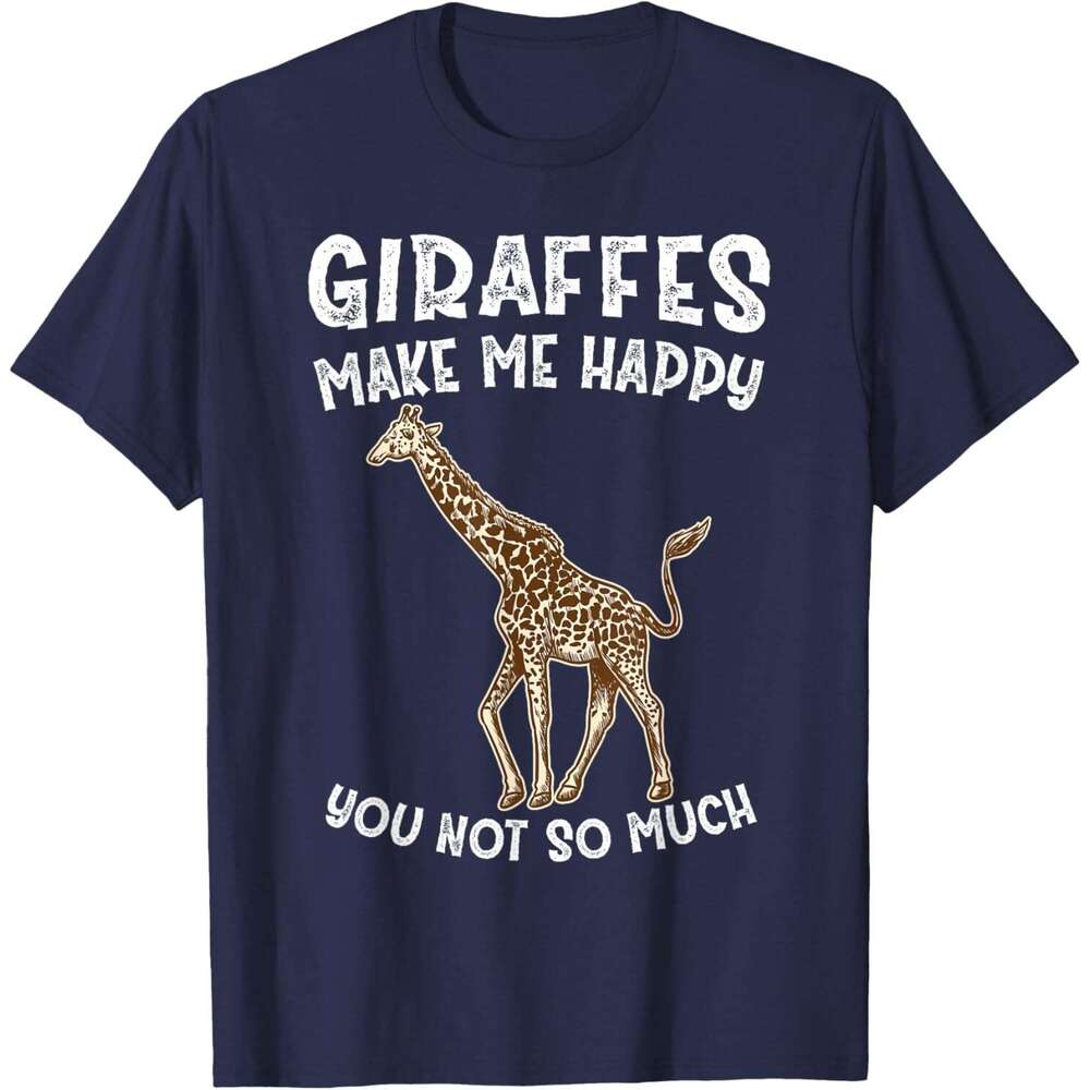 T shirt Mens Giraffes Make Me Happy You Not So Much T-Shirt shirts tshirt graphic tee Casual tops summer clothes Short sleeve Free shipping