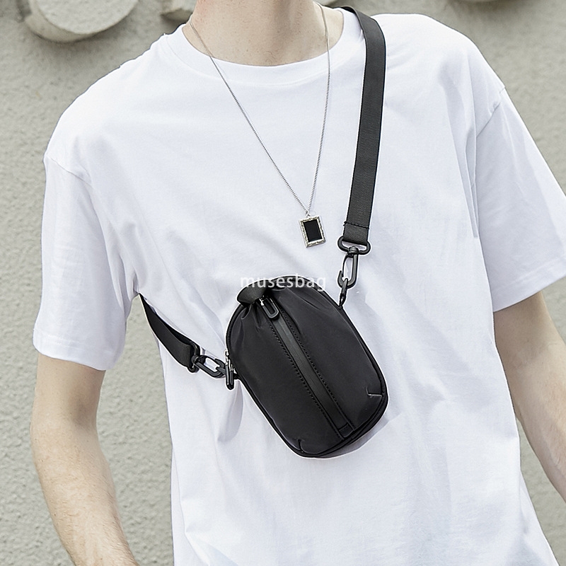 Men's crossbody bag ins fashion brand mini small body bag personality shoulder purse hanging bag hip hop trend mobile phone bag